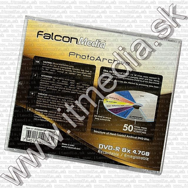 Image of Falcon Media DVD-R 8x  NormalJC Archival *gold* UHC (IT8550)